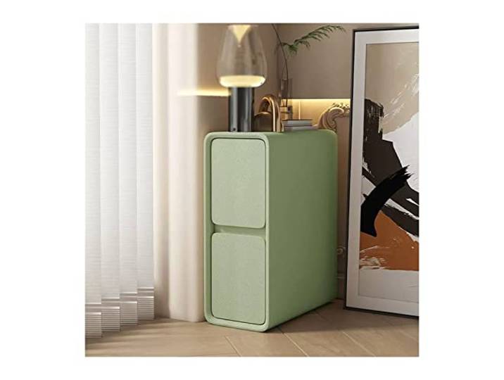YANG11FAN Vielseitig Ultraschmaler Nachttisch, platzsparender aus Holz Beistelltische for Wohnzimmer und Schlafzimmer(L20xD40xH50cm)