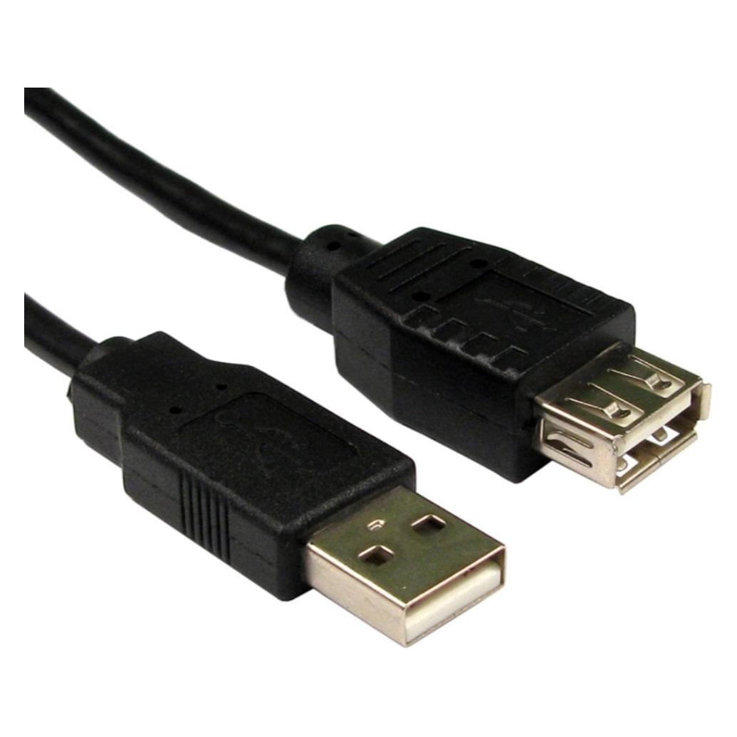 Cables Direct CDL 12CM USB 2.0 A M - A F BLACK (0.12 m, USB 2.0) (CDL-020SRT)