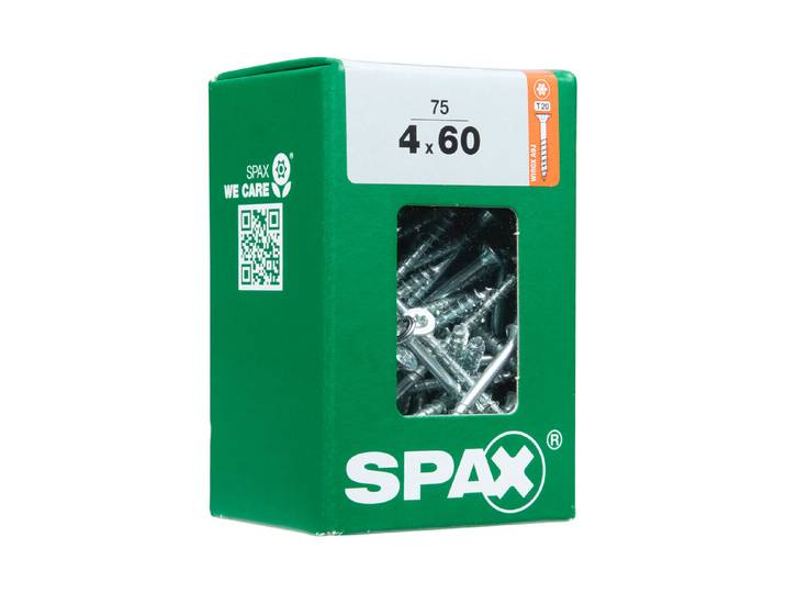 Spax Senkkopf-Holzschraube mit T-Star Antrieb 4 × 60 mm 75 Stück