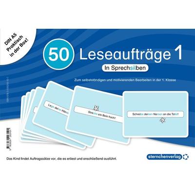 50 Leseaufträge 1 in der Box in Sprechsilben, Gebundene Ausgabe von Sternchenverlag GmbH,Katrin Langhans, Sternchenverlag, 978-3-939293-10-1