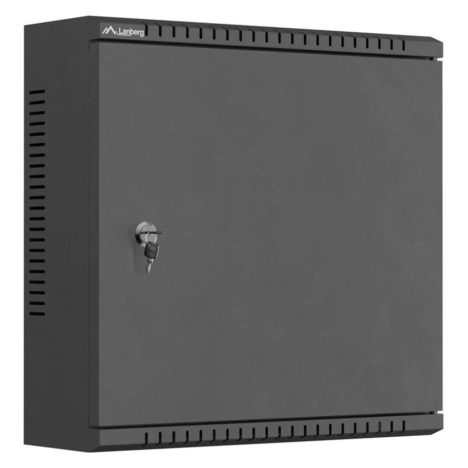 Lanberg Szafa SZAFA INSTALACYJNA TPR 10" Z PŁYTĄ MESH 400X400X140 CZARNA (ZŁOŻONA) (2 HE, 10 Zoll Rack) (WAT1-4014-00B)