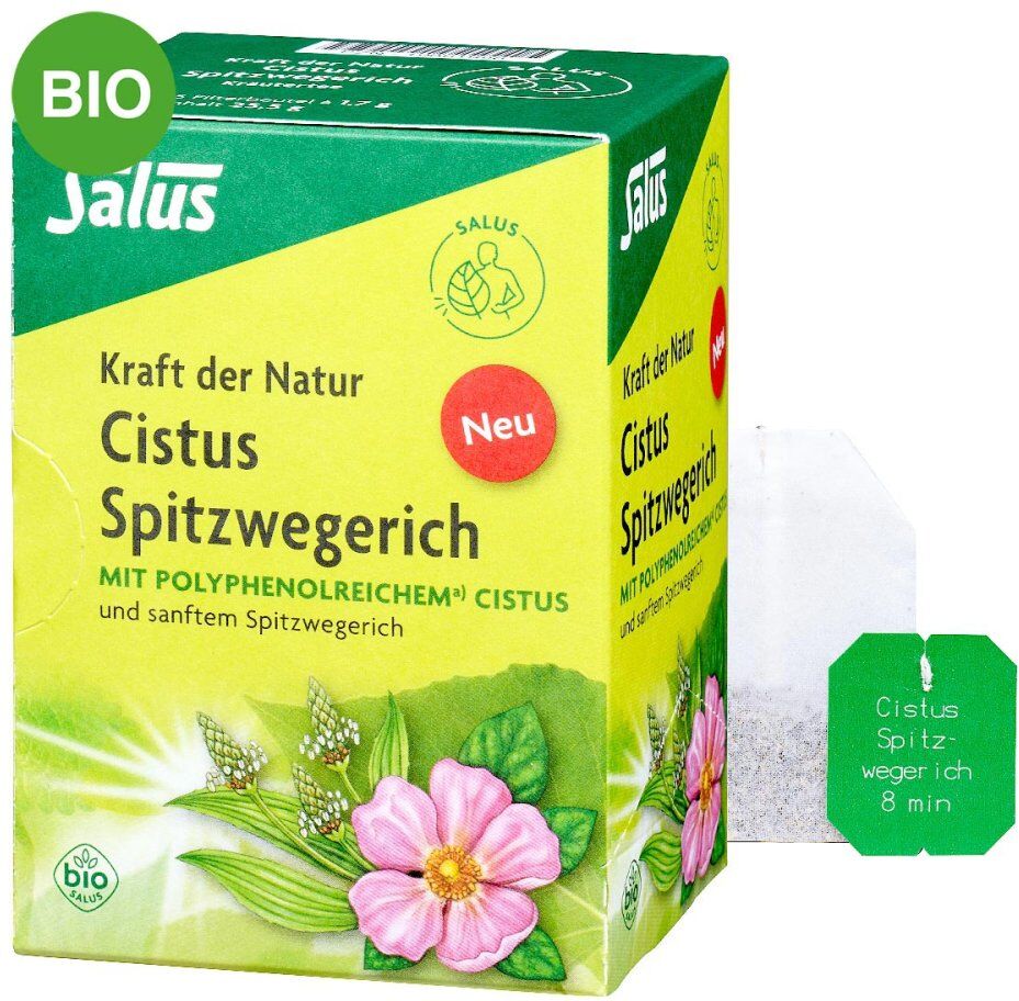 Salus Kraft der Natur Cistus Spitzwegerich Tee Bio Filterbeutel 15stk