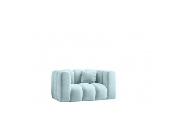 Kaiser Möbel Sessel Modularer, Modernes Design, Velvet-Stoff Riviera, Babyblau, Grand, Hellblau, Holz, 137x70x89 cm, Wohnzimmer, Sessel, Polstersessel