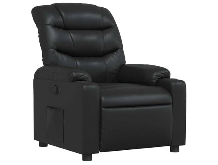 Heofavd Relaxsessel mit Liegefunktion Kunstleder TV Sessel Schwarz
