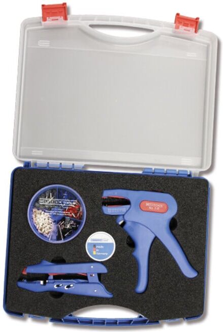 WEICON Profi-Crimp Set, zum Abisolieren und Crimpen inkl. Aderendhülsen (52880002)
