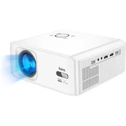 Hoco Headphone with microphone projector with Android software Wi-Fi Bluetooth 1080P DT3 white (Full HD, 370 lm), Beamer, Weiss