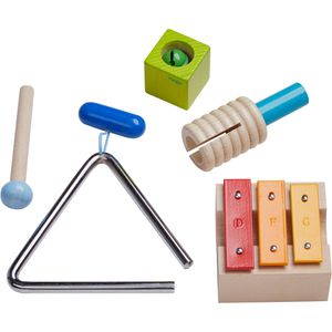 Haba Kinder-Musikinstrument 1305922001, Klangspiel-Set Klangfreude aus Holz, ab 2 Jahre