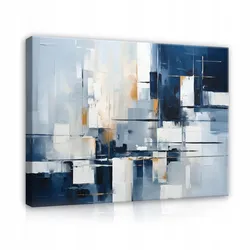 LEINWANDBILD Abstrakt Blau 100x70