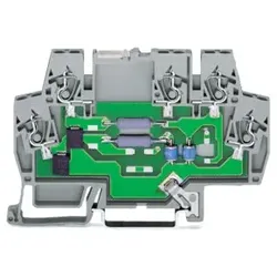 Wago 792-800 Überspannungsschutzmodul für Signaltechnik,Nennspannung DC 24 V,für 2 Signalpfade mit gemeinsamer Ableitung 792800