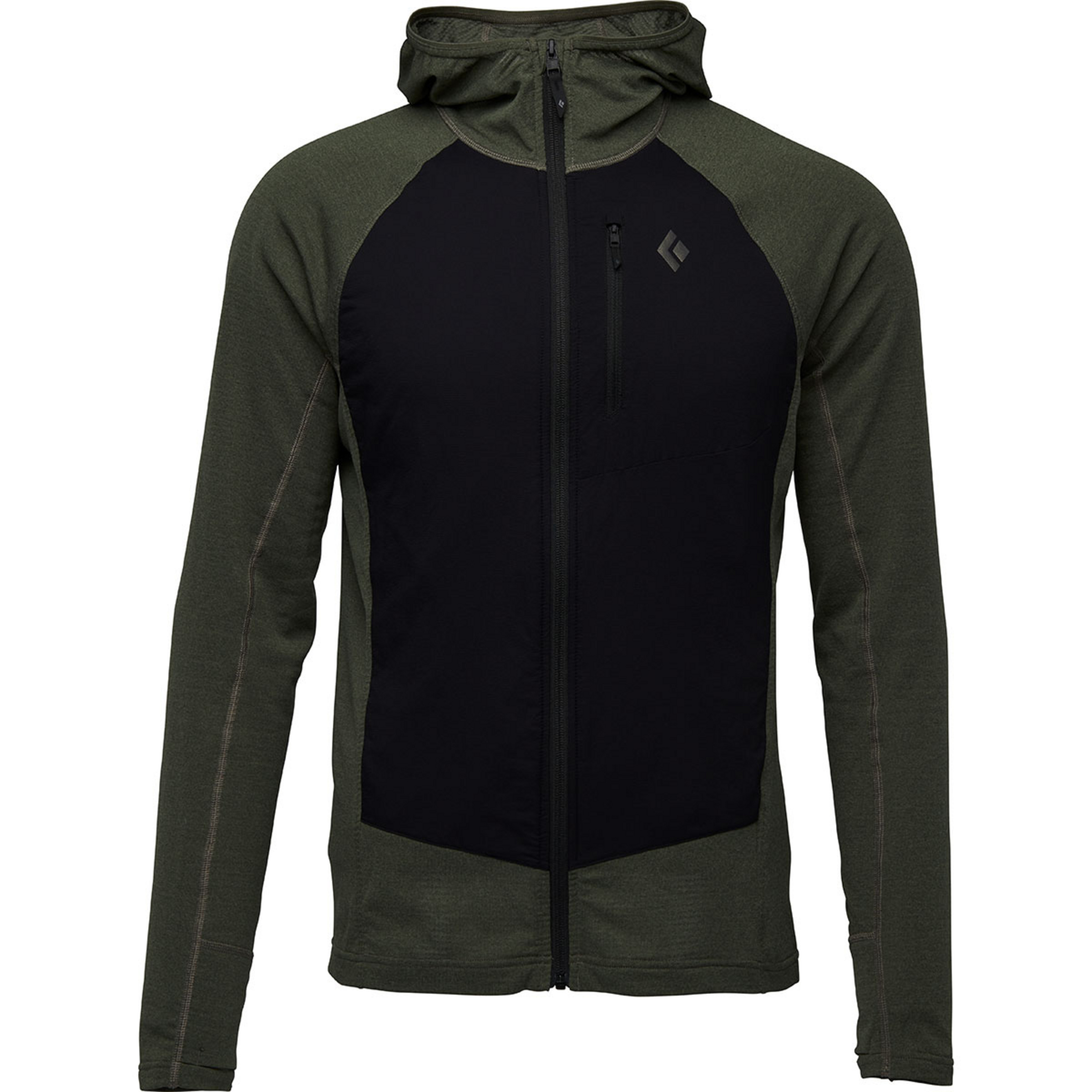 Black Diamond Coefficient LT Hybrid Herren Fleecejacke oliv Größe XL Trekking Widerstandsfähig Wasserabweisend