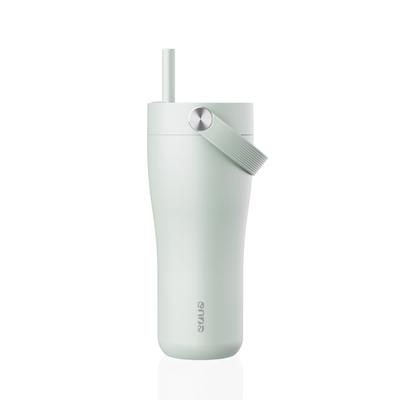 Thermobecher EQUA "Carry Cup, Isolierbecher, 600 ml", grün (mintgrün), H:24cm Ø:9cm, Edelstahl, Kunststoff, Stahl, Trinkgefäße, Thermobecher, auslaufsicherer Coffee-to-go-Becher