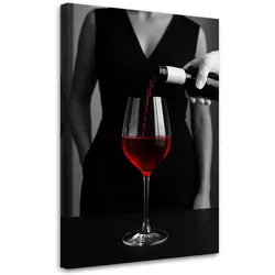 LEINWANDBILD Frau Rotwein 40x60cm