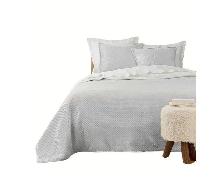 Douceur d´intérieur Bettüberwurf mit Kissenbezügen Mylene 220/240 cm, Grau, 240x220 cm, Heimtextilien, Bettwäsche & Leintücher, Tagesdecken