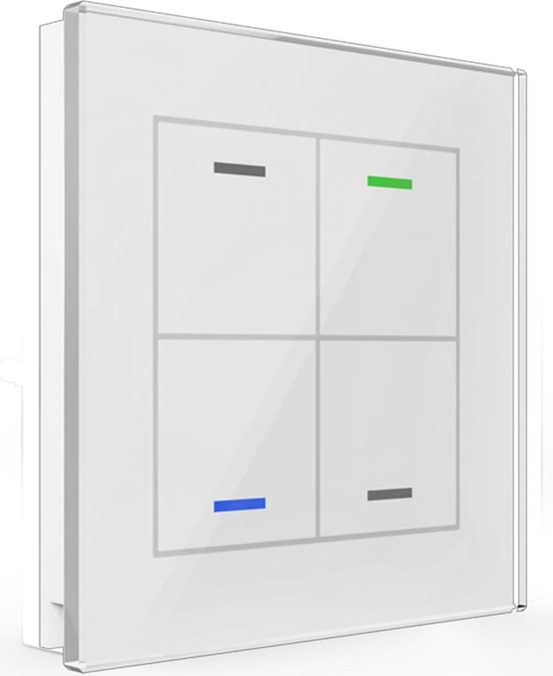 MDT KNX Glasdrukknop II Light, 4-voudig, wit