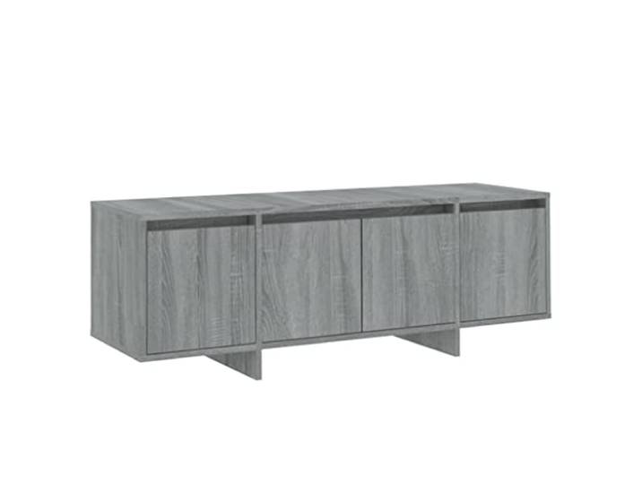 GKHPYURE TV-Schrank Sonoma-Grau 120 x 30 x 40,5 cm Spanplatte 4 Türen, Stereo-Schrank, leicht zu reinigen, Montage erforderlich