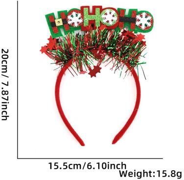 Inspire Select Christmas Reindeer Antler Headband For Women Cute Deer Horn Holiday Hair Accessory style 3
