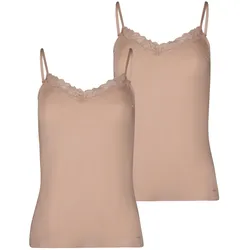 SKINY Damen Spaghettitop Modal Lace 2er Pack