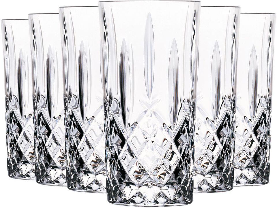 RCR Crystal - Orchestra Cut Glass Highball Cocktail Glasses Tumblers Set Clear 12