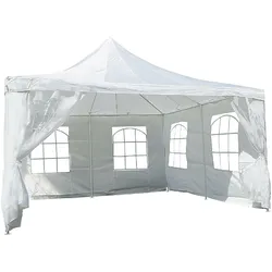 VCM Pavillon   Maße ca. 4x4 m   wasserabweisende 180g / m2 PE Plane   Partyzelt   Gartenzelt