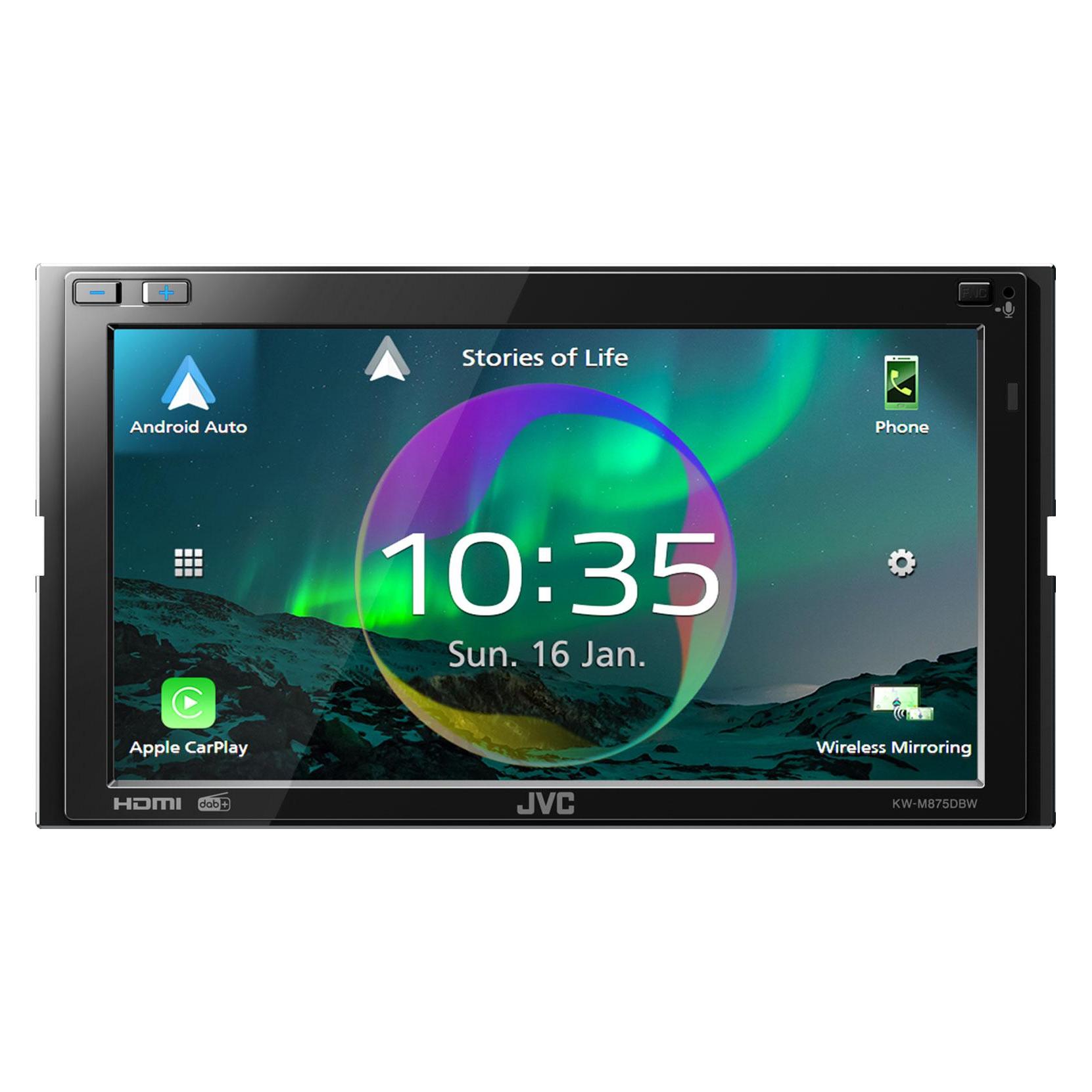 JVC KW-M875DBW (Android Auto, Apple Carplay, MirrorLink) (KWM875DBW)