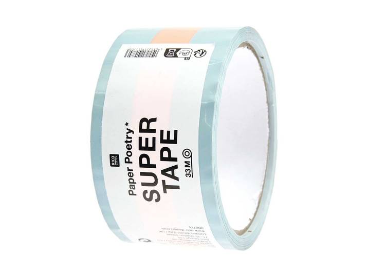 Rico Paketklebeband Hellblau / Neonorange