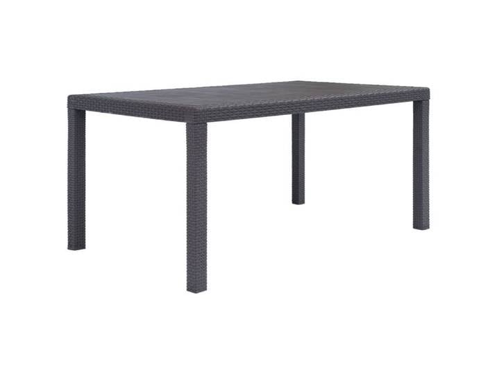 Automne/hiver  Brun Table de jardin Marron 150x90x72cm Plastique Aspect de rotin - Hauteur:72cm DEC6042872