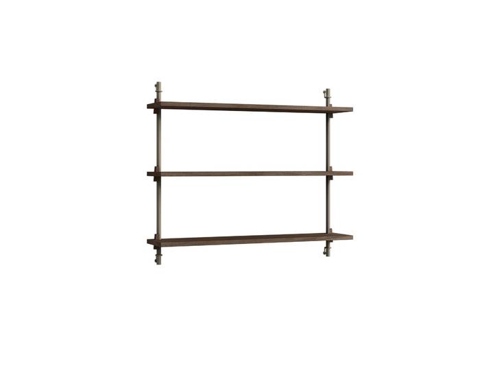 MOEBE Étagère murale Wall Shelving Chêne fumé-warm grey, 92x65x17,5 cm, WS.65.1