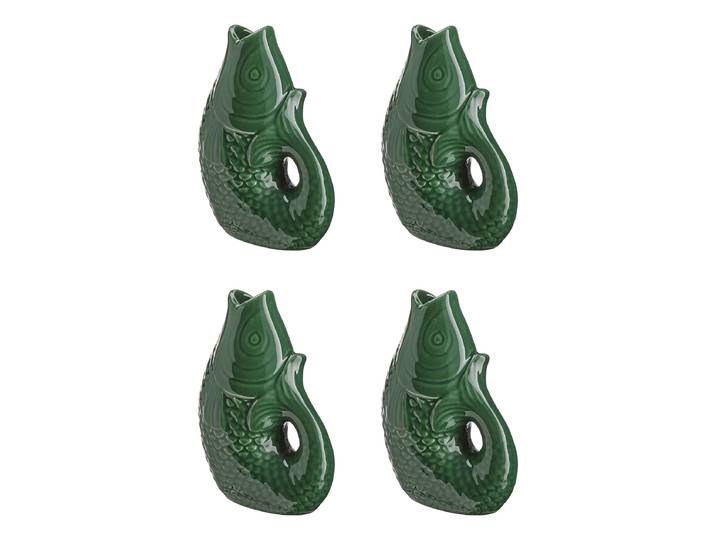 Mini-Vase KOI 4er-Set 9 x 12 x 6cm Grün/Dunkelgrün
