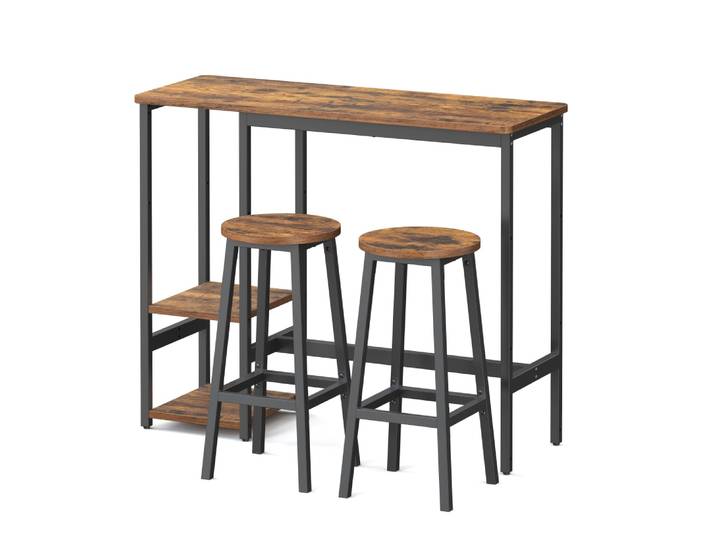 Ensembles table et chaises effet bois marron
