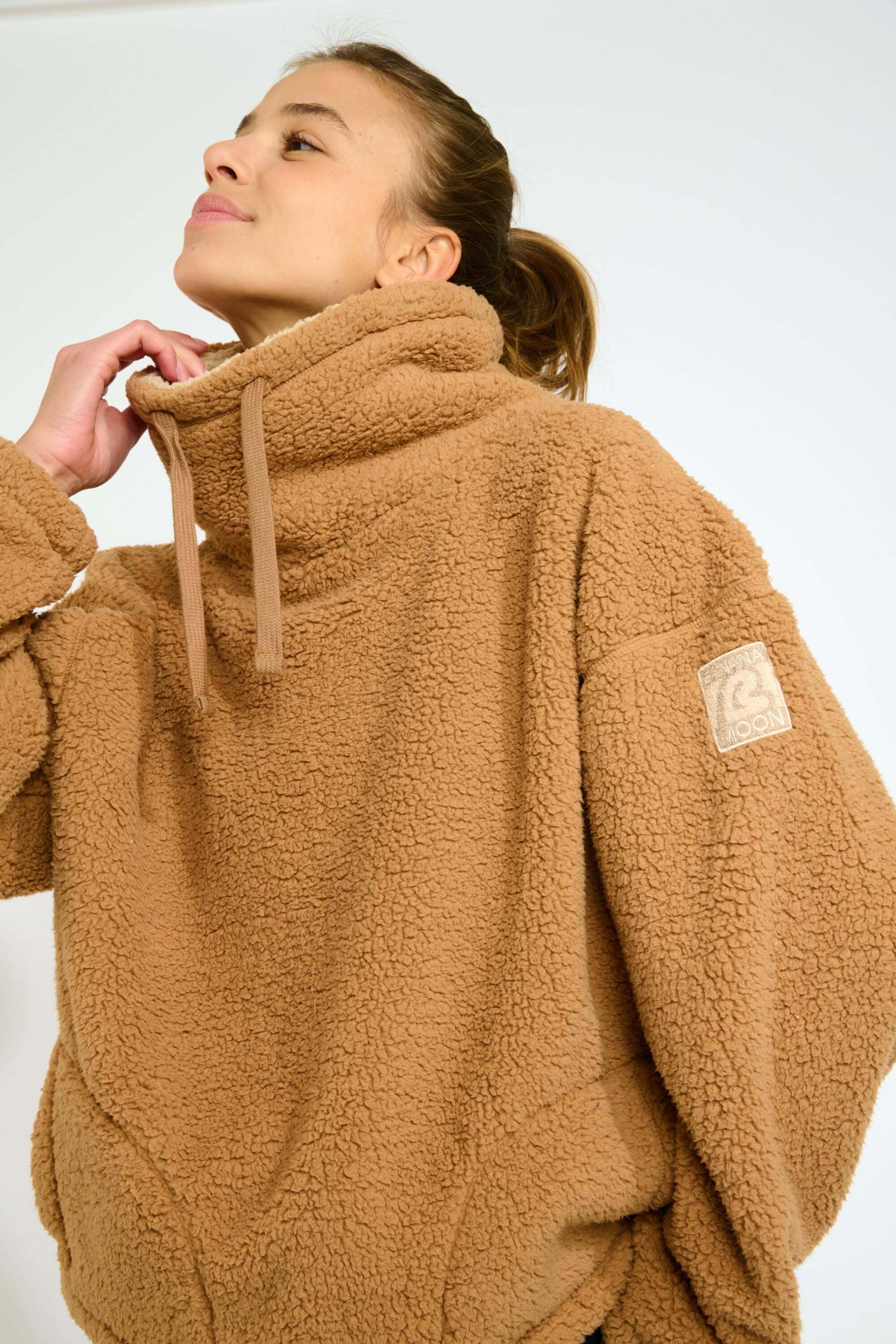 Strickpullover BANANA MOON "Banana Moon Pullover CHIMNEY-IGLOO", Damen, Gr. XS, braun, Obermaterial: 100% Polyester PES., Pullover Strickpullover braun XS