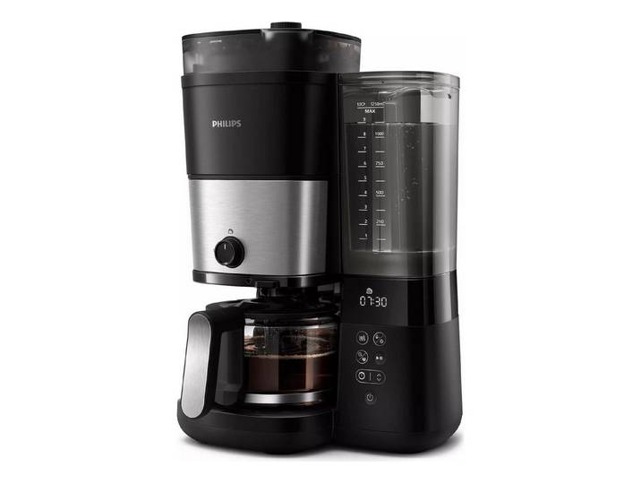 Philips Filterkaffeemaschine HD 7900/01 Filterkaffeemaschine mit Mahlwerk, Bohnenbehälter mit zwei Fächern, Tassenfunktion, Mahlwerk