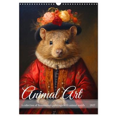 Animal Art - A collection of Renaissance paintings with animal motifs (Wall Calendar 2027 DIN A3 portrait), CALVENDO 12 Month Wall Calendar