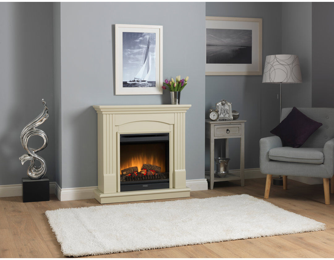 Dimplex Chadwick Optiflame Electric Fireplace, fully assembled,  93.4Cm W Cream 91.5cm H X 93.3cm W X 29.7cm D