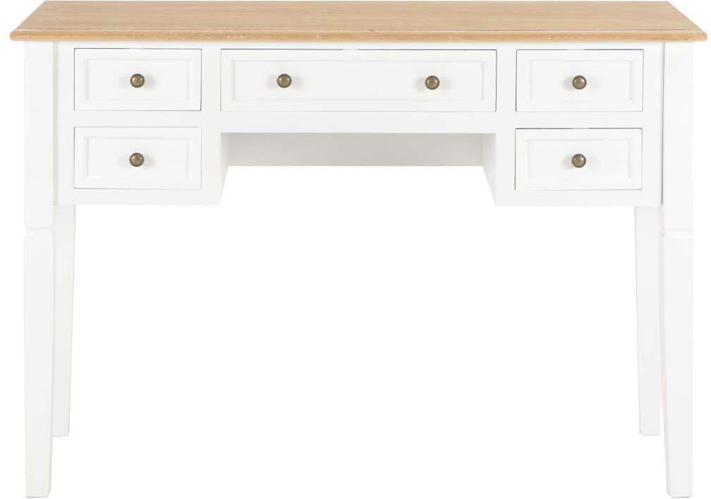 Fernleaf Shaun Writing Desk White/Natural 77.5cm H X 109.5cm W X 45cm D