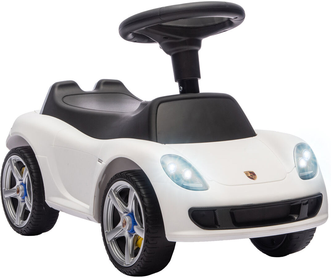 HOMCOM AIYAPLAY Ride on Car with Horn, Lights, Sound, Porsche Licensed White
