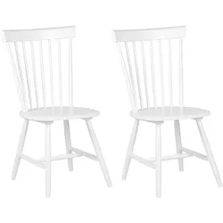ESSZIMMERSTUHL 2er-Set Gummibaumholz Weiß Burges