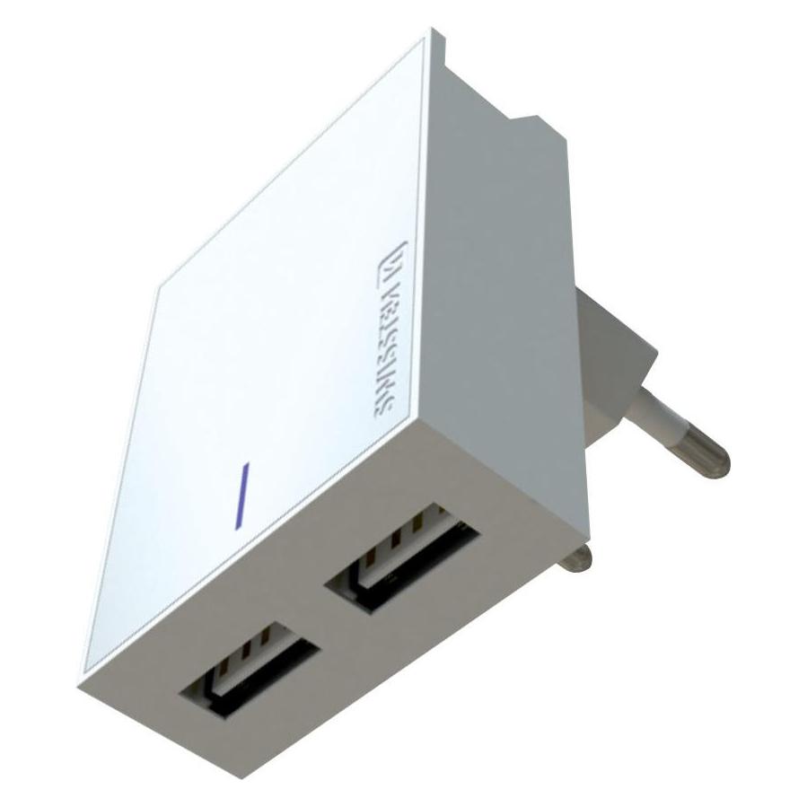Swissten Travel Charger Smart IC (15 W, 2 Ports) (22032000)