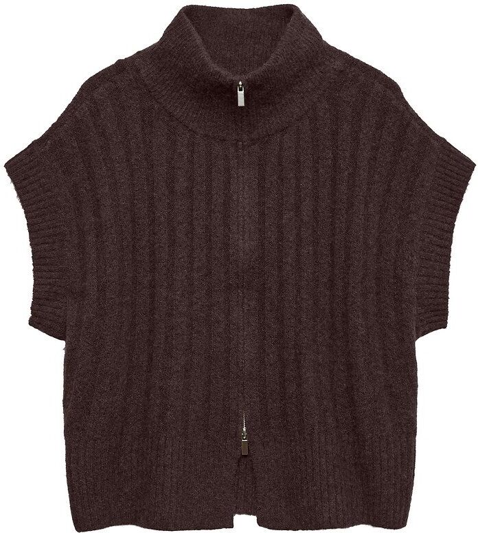 VERO MODA Gilet zippé à manches courtes