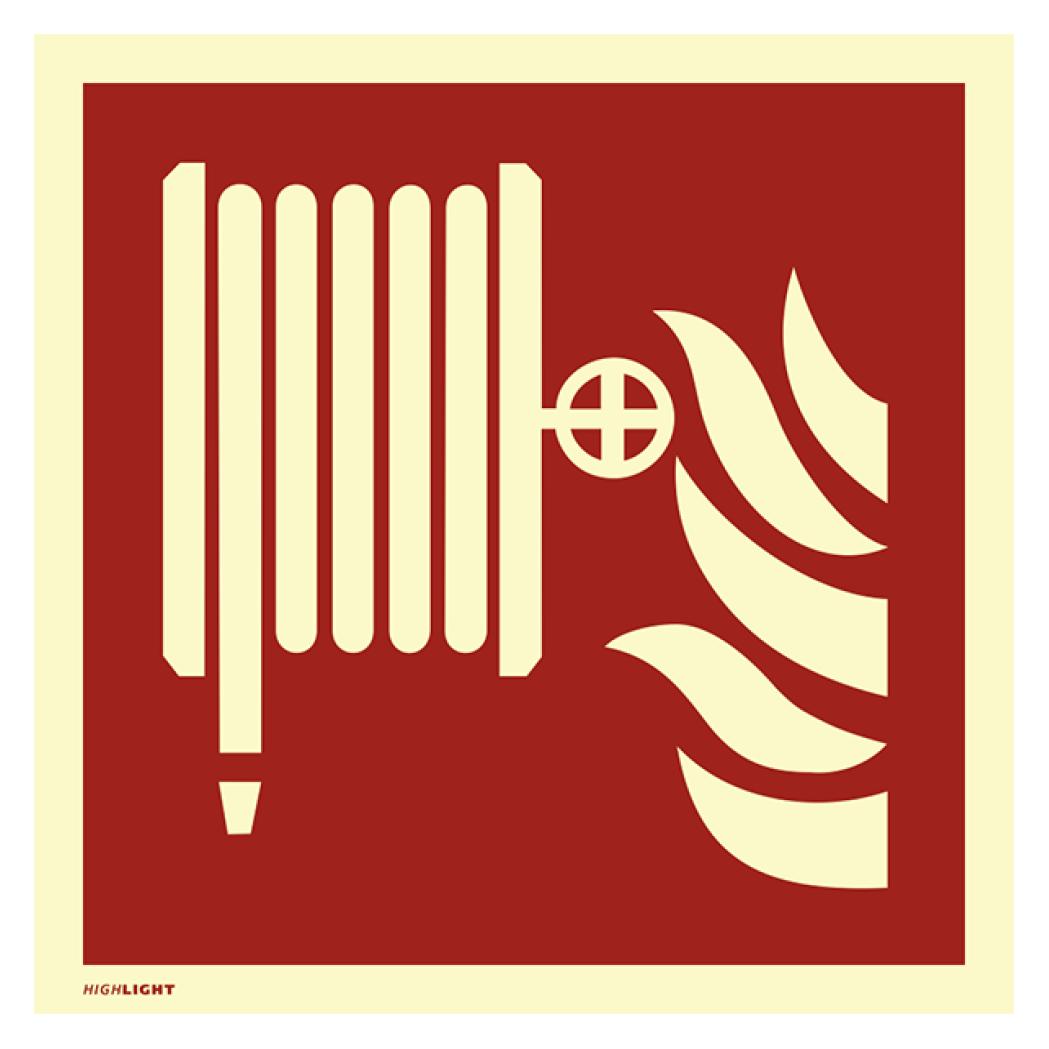 Moravia Brandschutzzeichen Löschschlauch Folie, 200x200 mm (640.57.071)