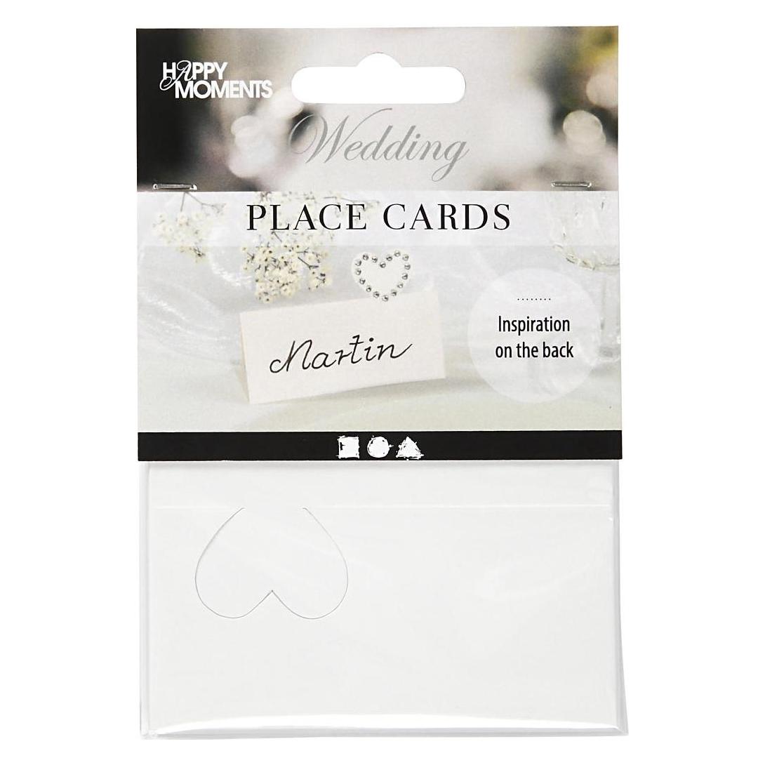Creativ Company Tischkarte Herz 8 x 8.5 cm, 20 Stück, Chamois (120 g/m²) (23048)