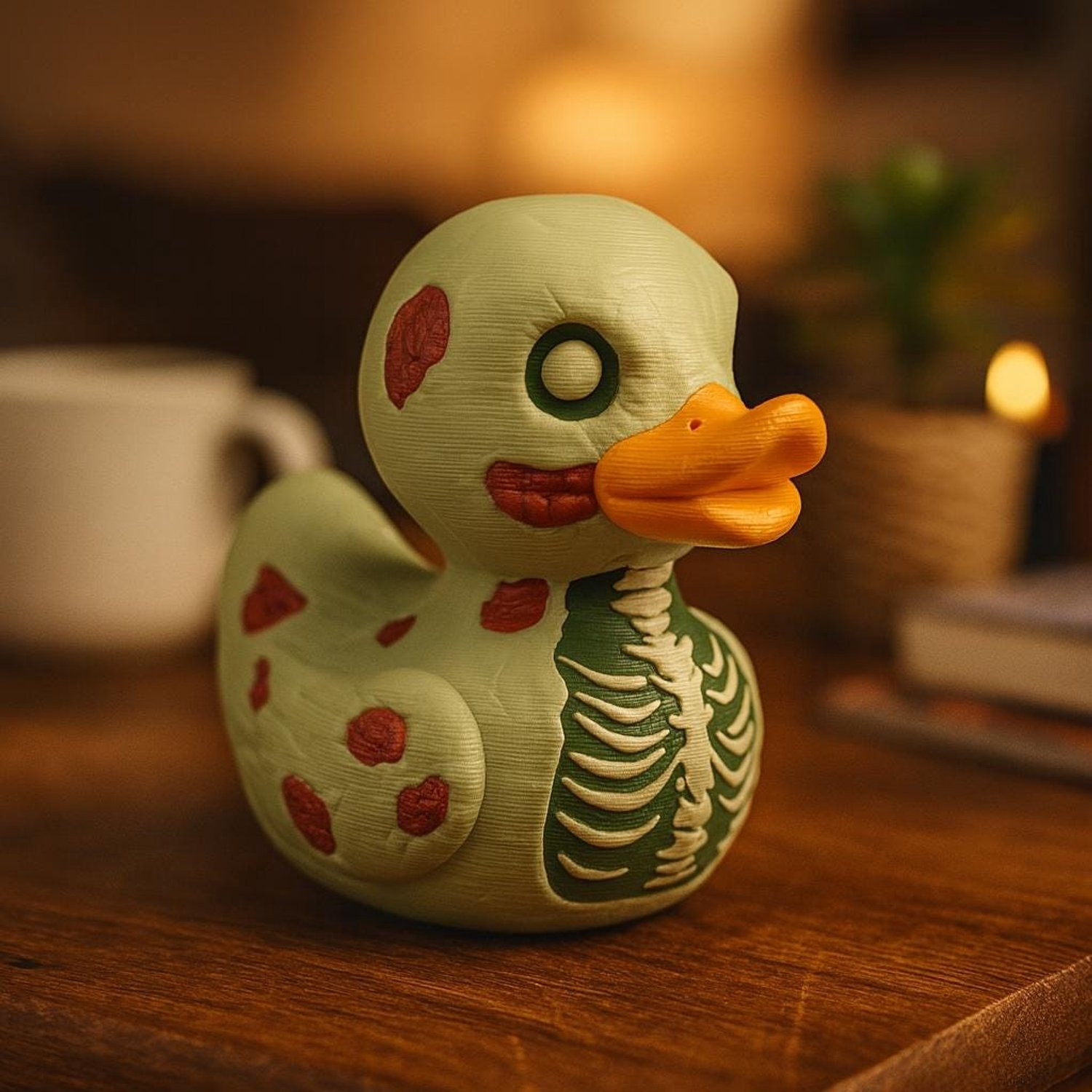 TheDuckSpecialist Grote Zombie Eend 3D-geprint Ondode Figurine
