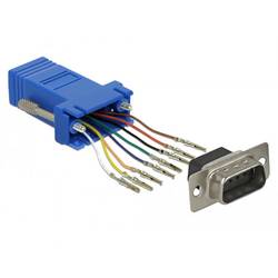 Delock 66167 RJ45 / VGA Adapter [1x D-SUB-Stecker 9pol. - 1x RJ45-Buchse] Schwarz, Blau, Edelstahl