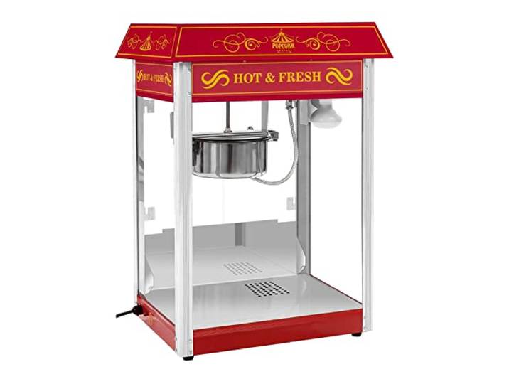 Royal Catering RCPS-16.3 Popcornmachine Popcornmaker Popcorn Maker Retro Vintage Design Rood