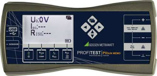 Gossen Metrawatt PROFITEST PV SUN MEMO Installationstester-Set VDE-Norm 0126