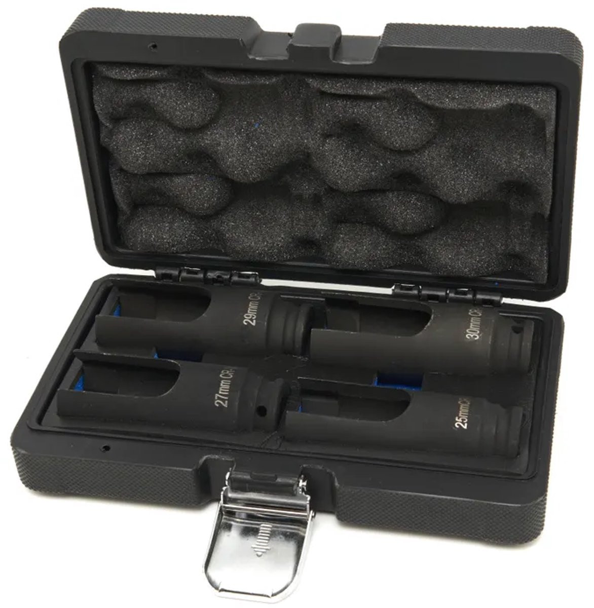 HBM 4-delige professionele 1/2 inch injector doppenset van chroom-vanadiumstaal in zwart