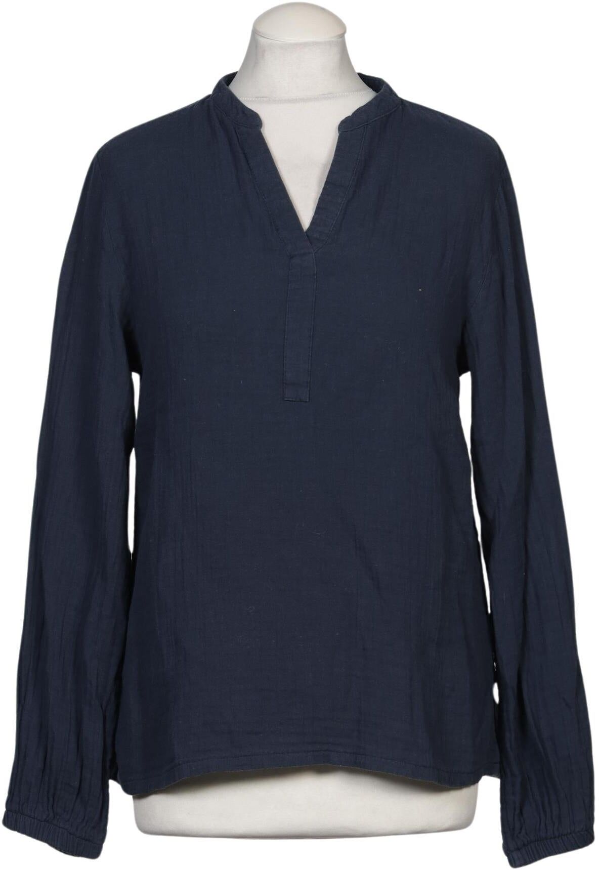 Maas Damen Bluse, Marineblau, Gr. M, Baumwolle - Second Hand