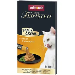 Animonda Vom Feinsten Snack Cream mit Huhn + Katzengras 11x90 g