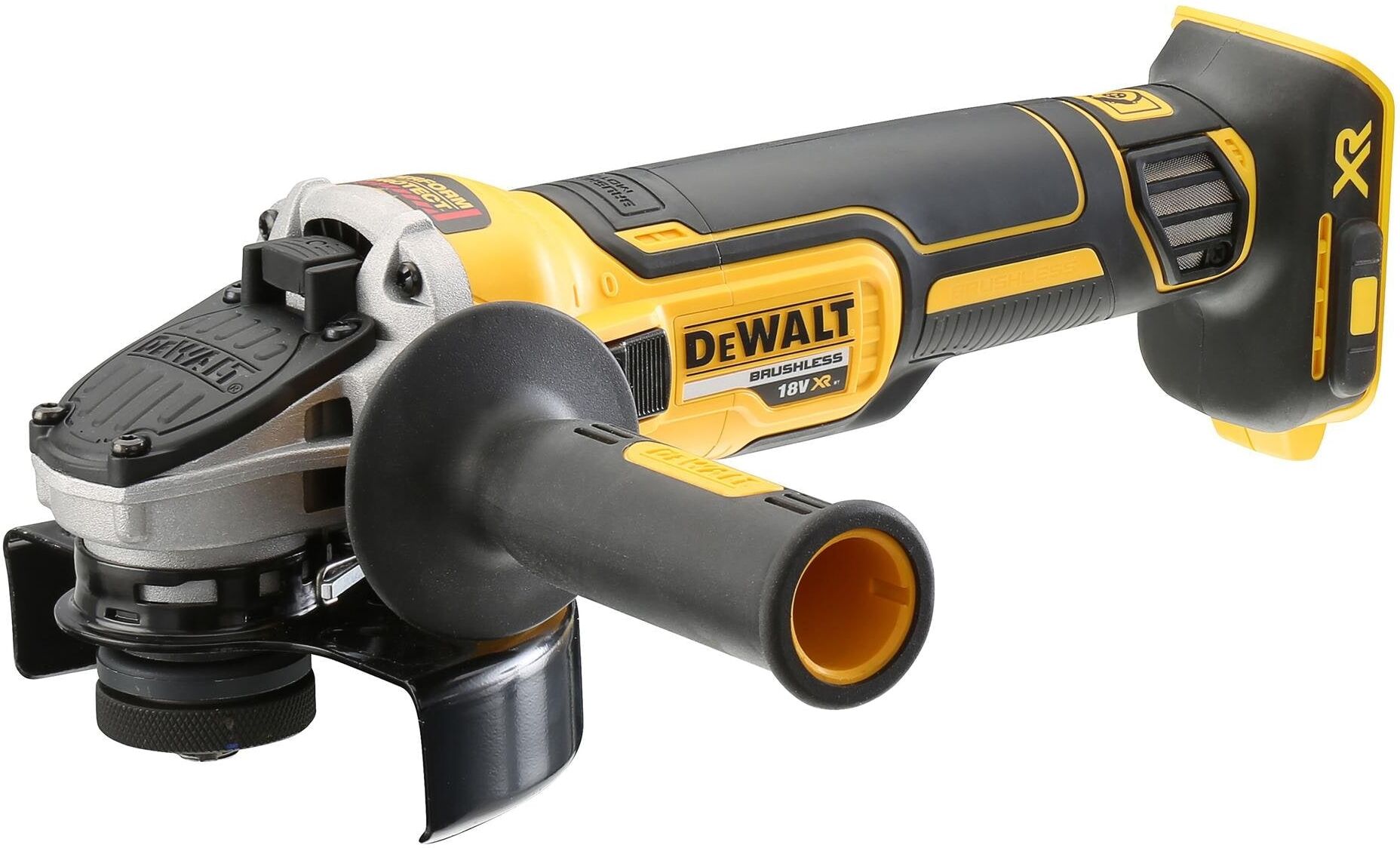 Akku-Winkelschleifer DEWALT "18 V DC", gelb, Schleifmaschinen, Akku-Winkelschleifer, Ohne Akku/Ladegerät/im Koffer gelb Einheitsgröße
