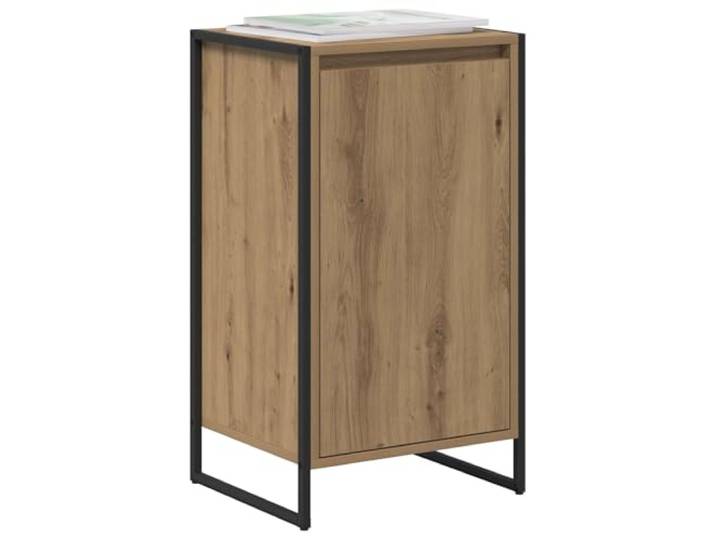 KTHLBRH Anrichte Eiche Handwerk 43 x 36 x 75,5 cm Holz mehrschichtig Füße aus Stahl, Innenregal, modernes Design, für Wohnzimmer oder TV