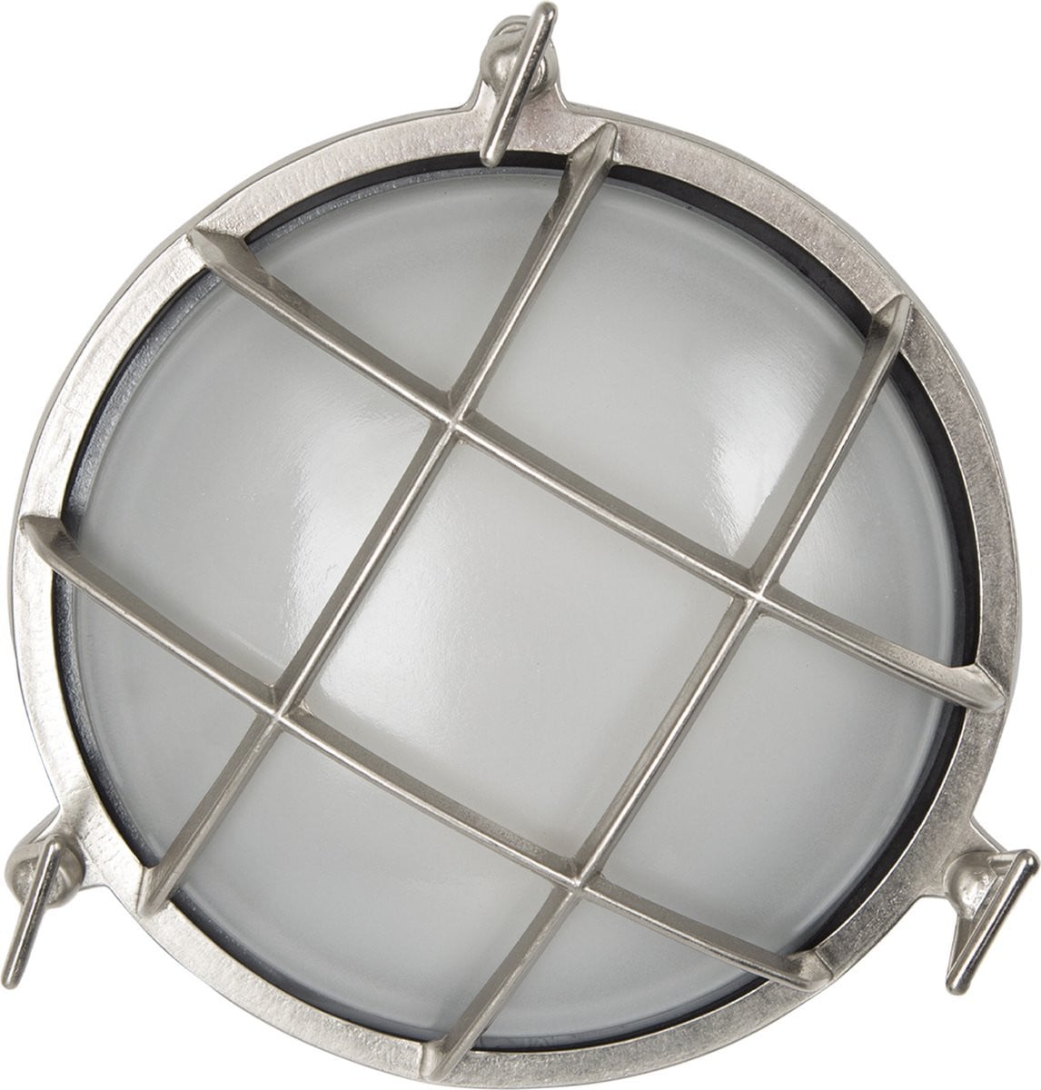 KS Verlichting Scheepslamp Portsmouth Nikkel Wandlamp voor de Tuin met Glas en Messing
